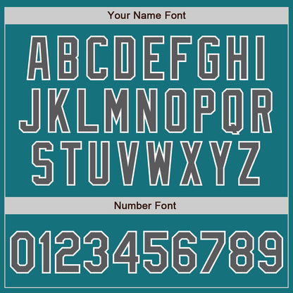 Custom Teal Steel Gray-White Authentic Baseball Jersey - Sky-Custom