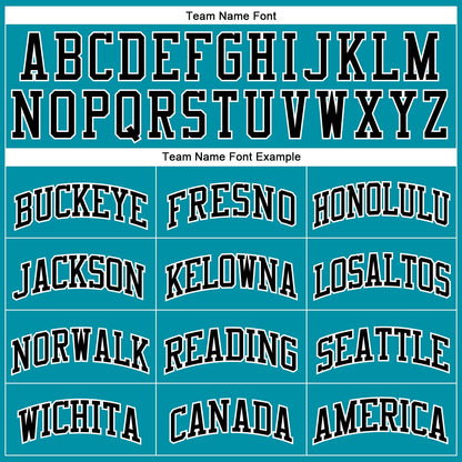 Custom Teal Black Pinstripe Black-White Authentic Basketball Jersey - Sky-Custom
