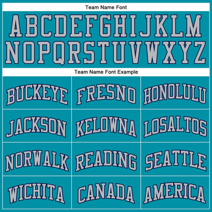 Custom Teal Navy Pinstripe Gray Authentic Basketball Jersey - Sky-Custom