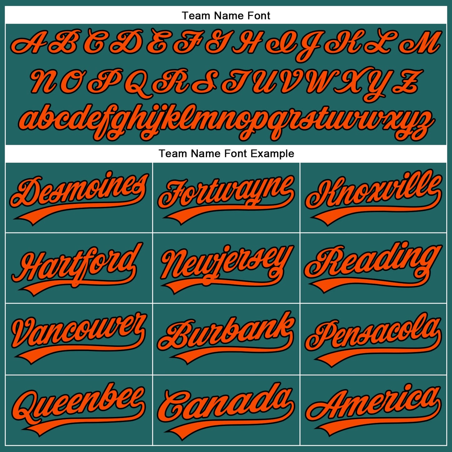 Custom Teal Black Pinstripe Orange Authentic Baseball Jersey - Sky-Custom