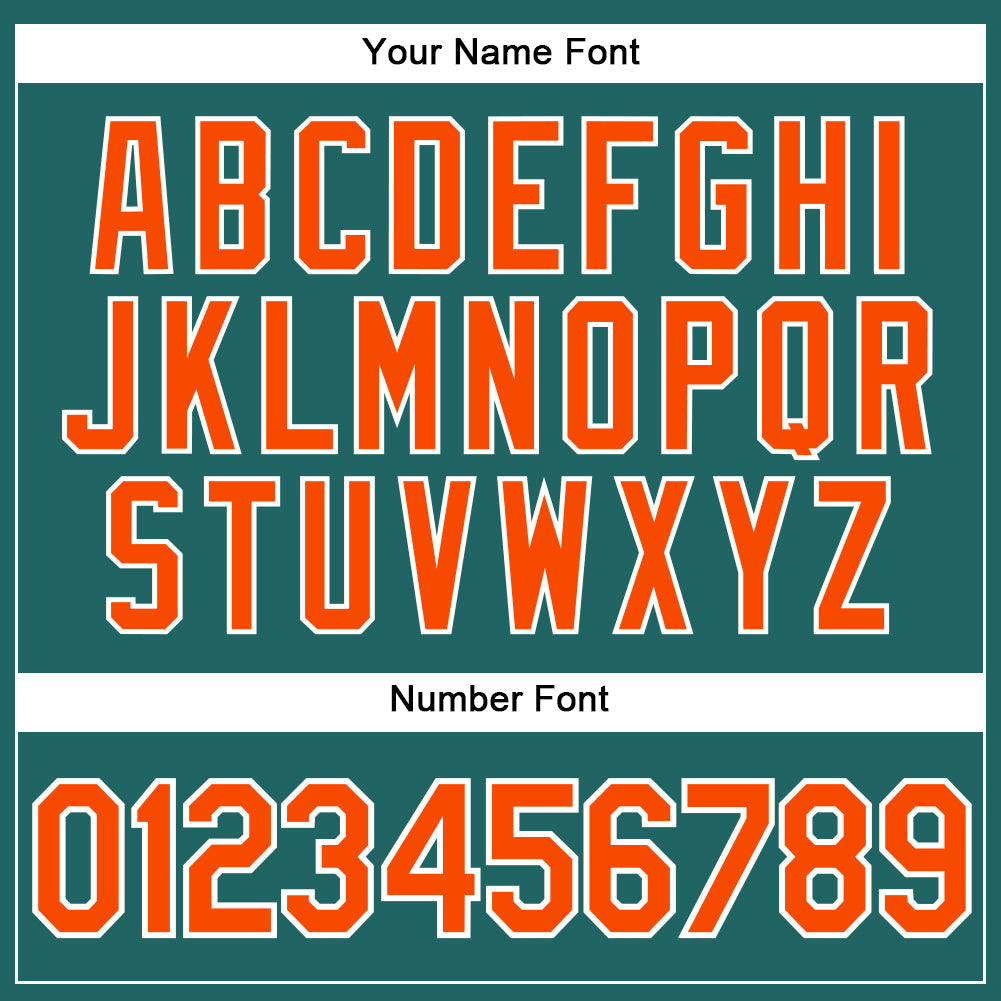 Custom Teal White Pinstripe Orange Authentic Baseball Jersey - Sky-Custom