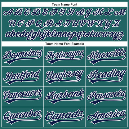 Custom Teal White Pinstripe Navy Authentic Baseball Jersey - Sky-Custom