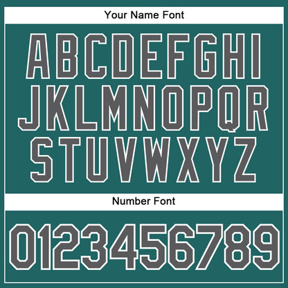 Custom Teal White Pinstripe Steel Gray Authentic Baseball Jersey - Sky-Custom