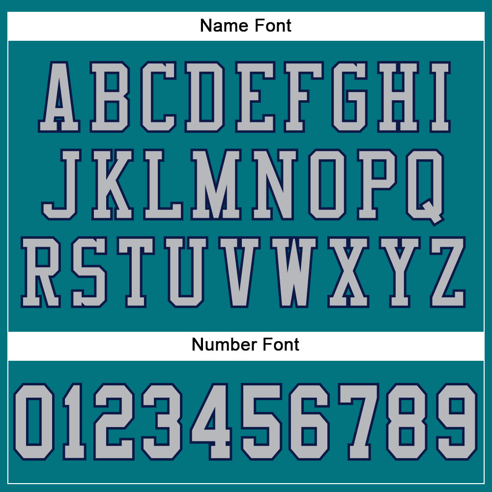 Custom Teal Gray-Navy Mesh Authentic Football Jersey - Sky-Custom