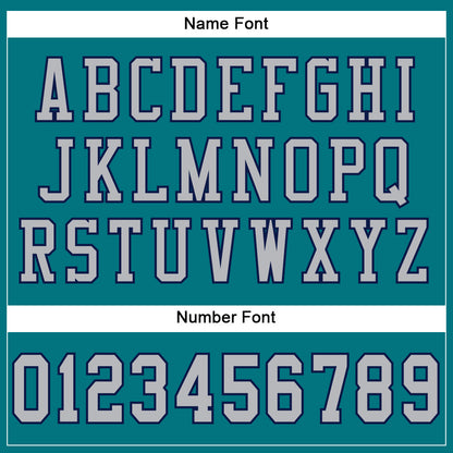 Custom Teal Gray-Navy Mesh Authentic Football Jersey - Sky-Custom