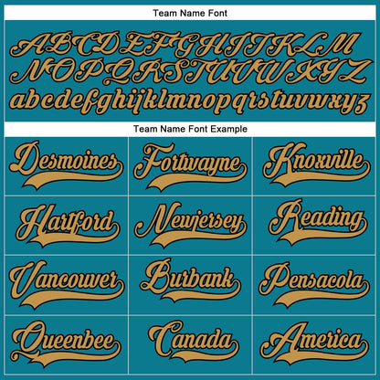 Custom Teal Old Gold-Black Hockey Lace Neck Jersey - Sky-Custom
