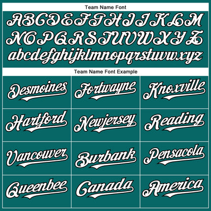 Custom Teal White-Black Authentic Baseball Jersey - Sky-Custom