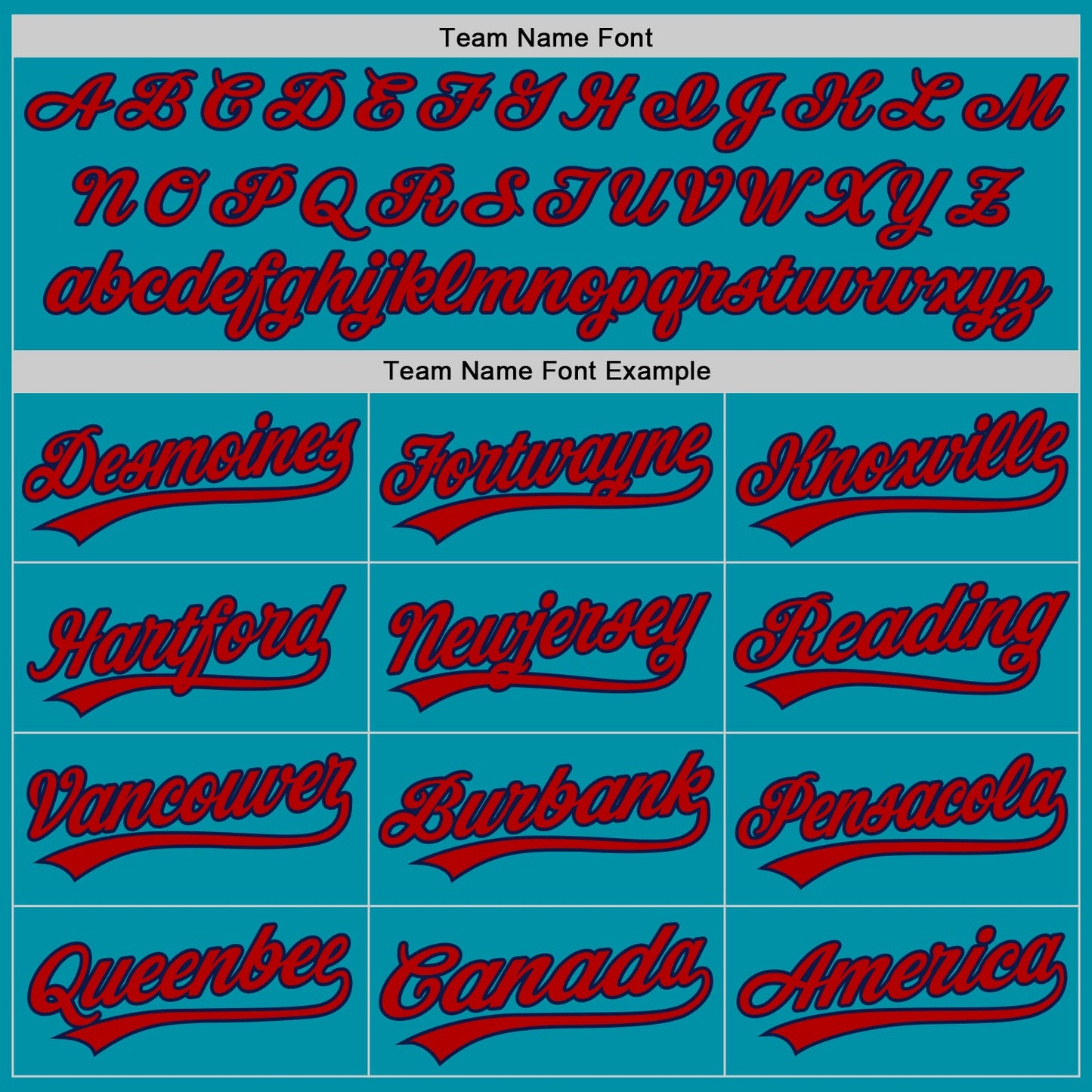 Custom Teal Red-Navy Authentic Throwback Baseball Jersey - Sky-Custom