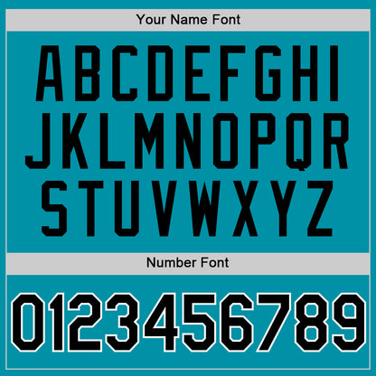 Custom Teal Black-White Authentic Throwback Baseball Jersey - Sky-Custom