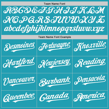 Custom Teal White Mesh Authentic Throwback Baseball Jersey - Sky-Custom