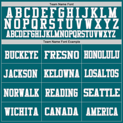 Custom Teal White-Gray Mesh Authentic Throwback Football Jersey - Sky-Custom