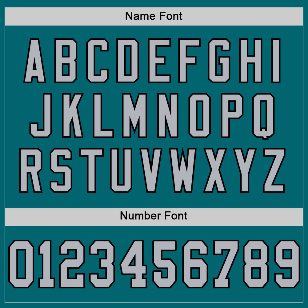 Custom Teal Gray-Black Mesh Authentic Throwback Football Jersey - Sky-Custom