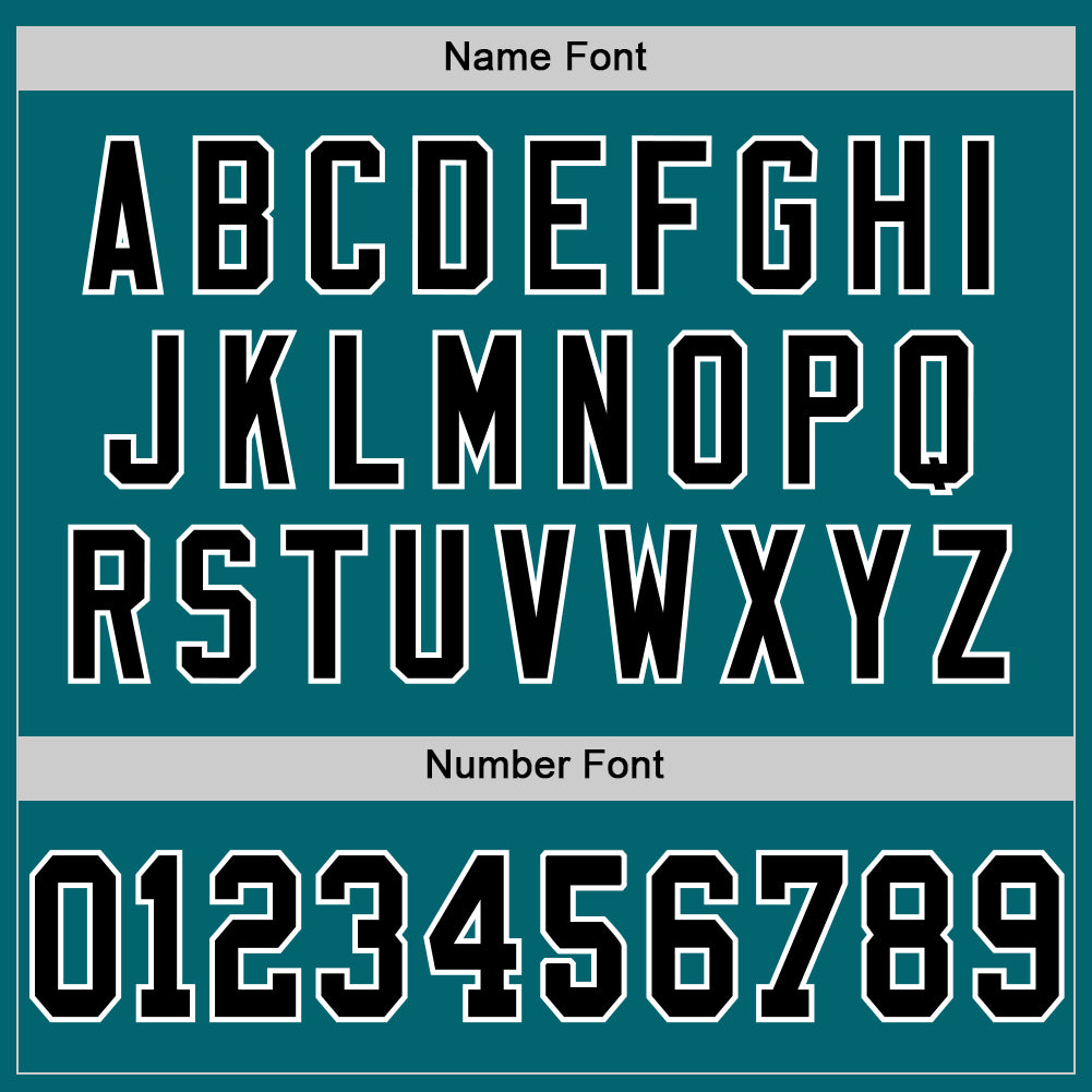 Custom Teal Black-White Mesh Authentic Throwback Football Jersey - Sky-Custom