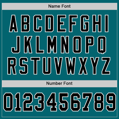 Custom Teal Black-White Mesh Authentic Throwback Football Jersey - Sky-Custom