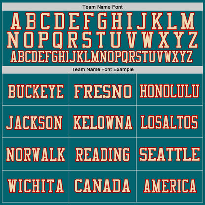 Custom Teal Vintage USA Flag Cream-Red Mesh Authentic Throwback Football Jersey - Sky-Custom