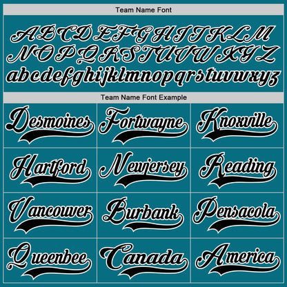 Custom Teal Black-White Hockey Lace Neck Jersey - Sky-Custom