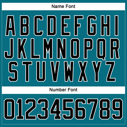 Custom Teal Black-White Hockey Lace Neck Jersey - Sky-Custom