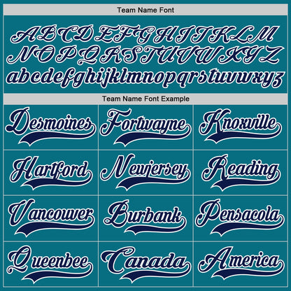 Custom Teal Navy-White Hockey Lace Neck Jersey - Sky-Custom