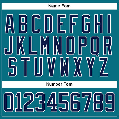 Custom Teal Navy-White Hockey Lace Neck Jersey - Sky-Custom