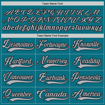 Custom Teal Gray-Black Hockey Lace Neck Jersey - Sky-Custom