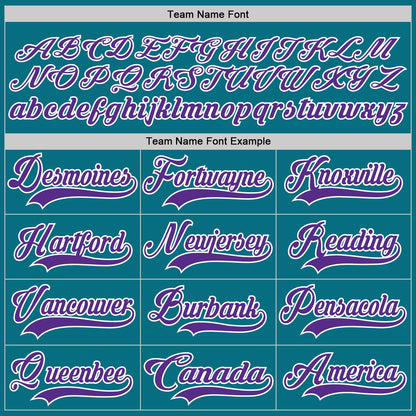 Custom Teal Purple-White Hockey Lace Neck Jersey - Sky-Custom