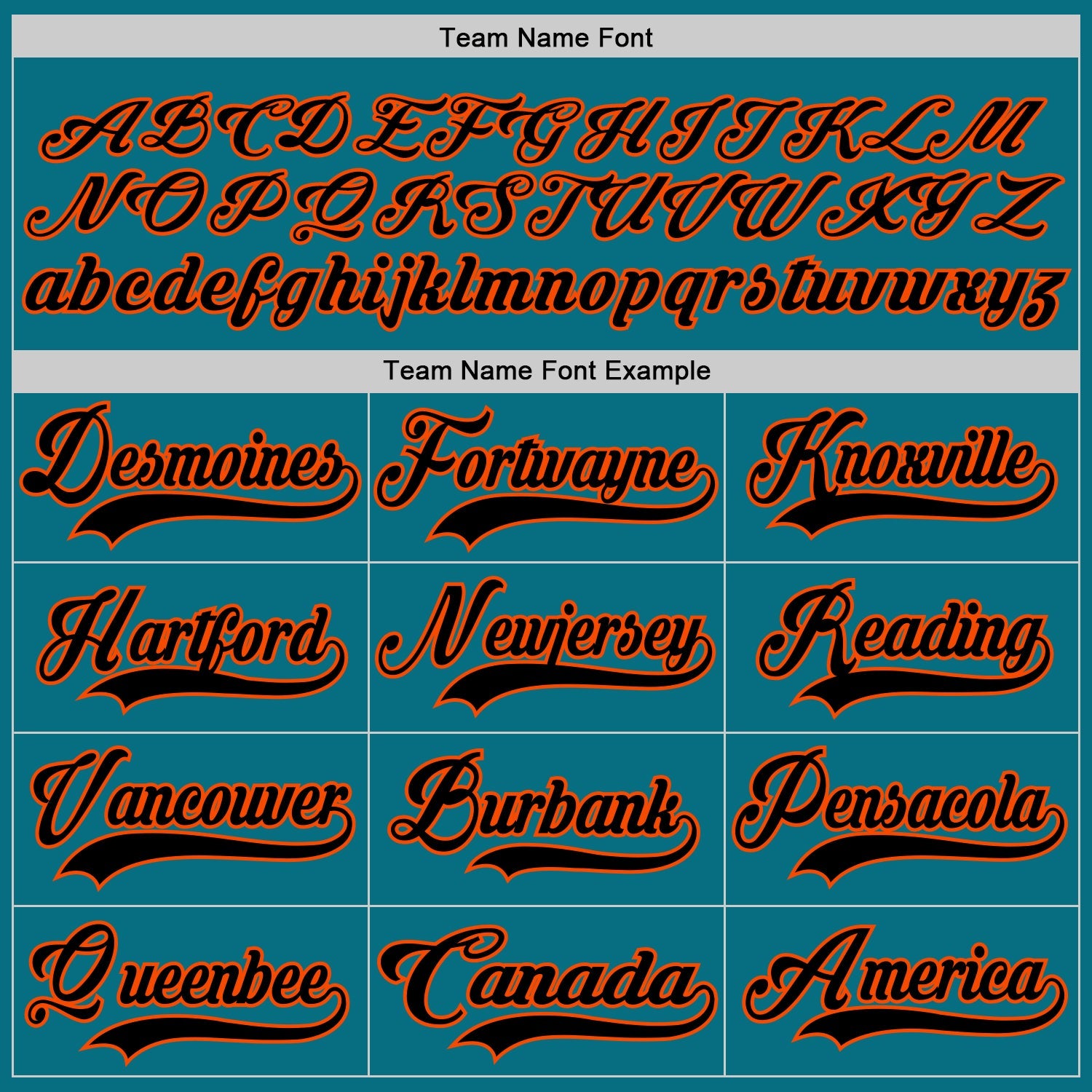 Custom Teal Black-Orange Hockey Lace Neck Jersey - Sky-Custom