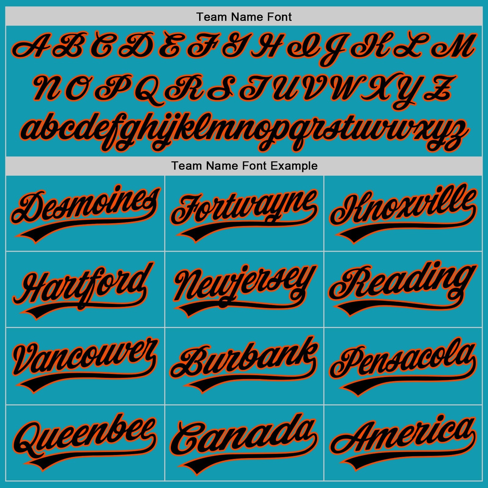 Custom Teal Black-Orange Authentic Throwback Baseball Jersey - Sky-Custom