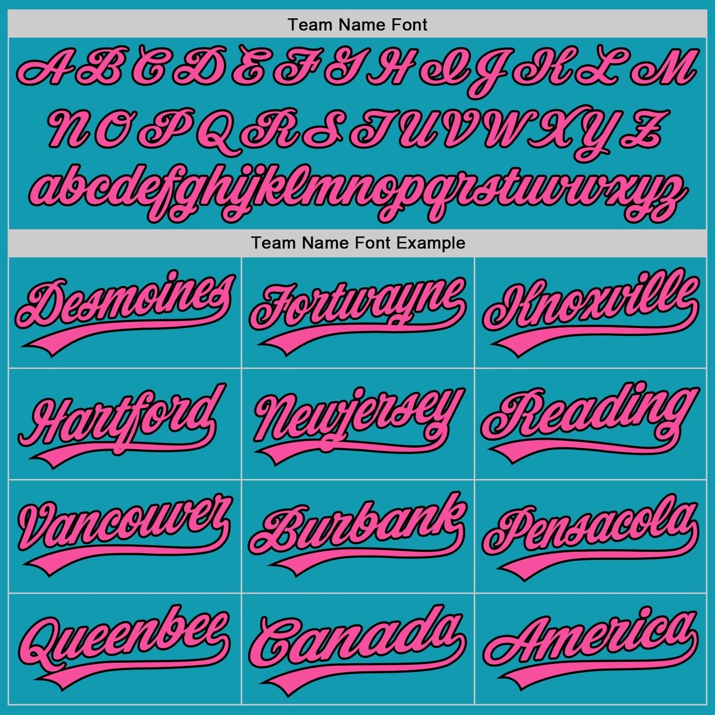 Custom Teal Pink-Black Authentic Throwback Baseball Jersey - Sky-Custom