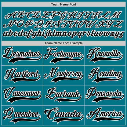 Custom Teal Black-White Hockey Jersey - Sky-Custom