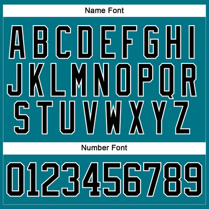 Custom Teal Black-White Hockey Jersey - Sky-Custom