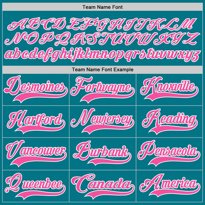 Custom Teal Pink-White Hockey Jersey - Sky-Custom