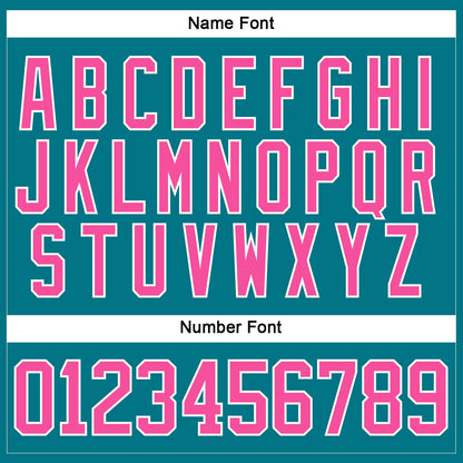 Custom Teal Pink-White Hockey Jersey - Sky-Custom