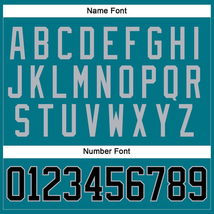Custom Teal Black-Gray Hockey Jersey - Sky-Custom