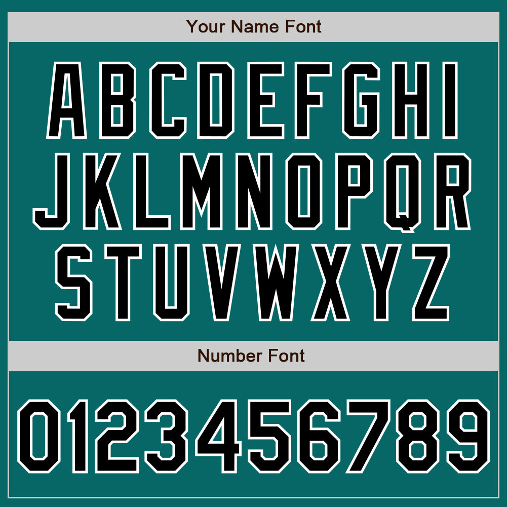 Custom Teal Black-White Authentic Baseball Jersey - Sky-Custom