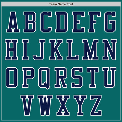 Custom Teal Navy-White Authentic Baseball Jersey - Sky-Custom