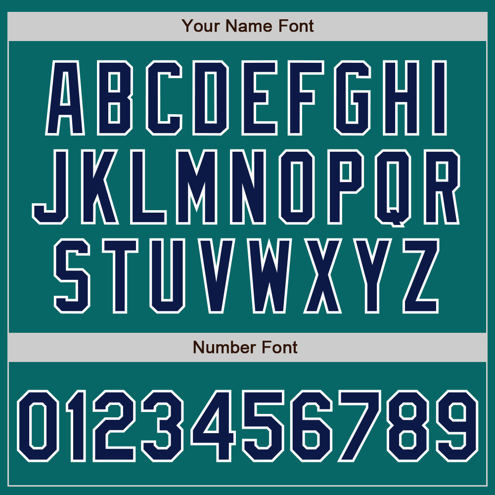 Custom Teal Navy-White Authentic Baseball Jersey - Sky-Custom