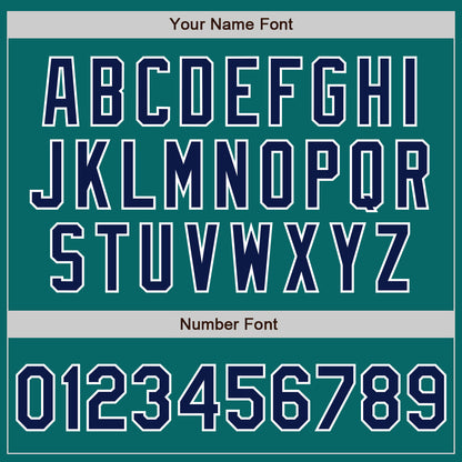 Custom Teal Navy-White Authentic Baseball Jersey - Sky-Custom