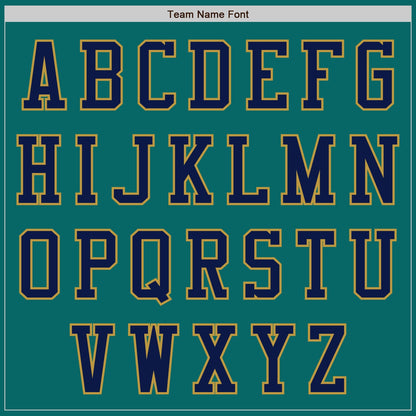 Custom Teal Navy-Old Gold Authentic Baseball Jersey - Sky-Custom