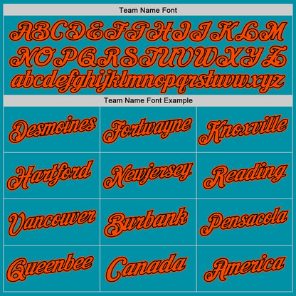 Custom Teal Orange-Black Authentic Throwback Basketball Jersey - Sky-Custom