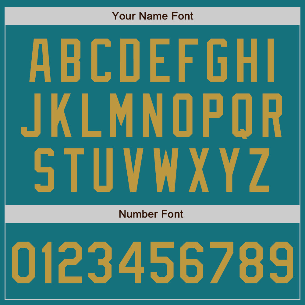 Custom Teal Old Gold Authentic Baseball Jersey - Sky-Custom