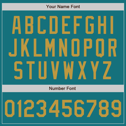 Custom Teal Old Gold Authentic Baseball Jersey - Sky-Custom