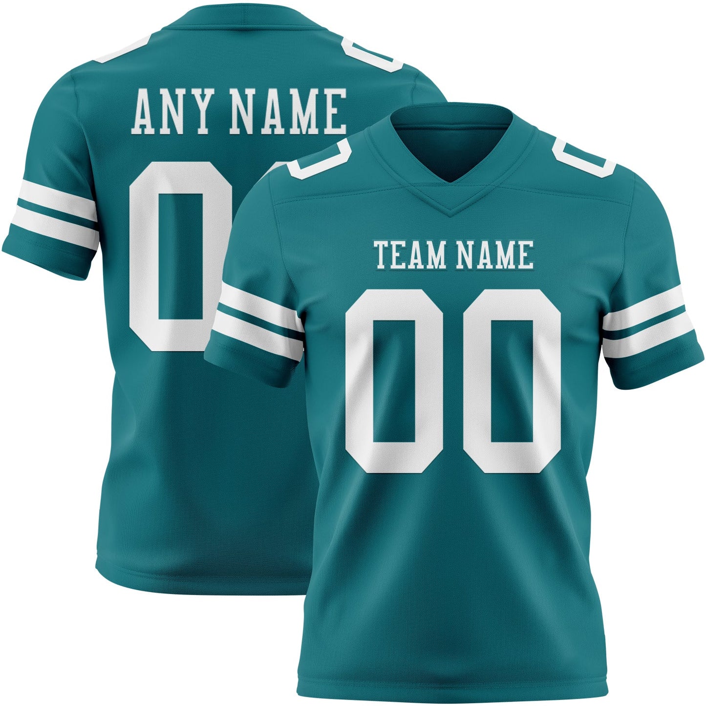 Custom Teal White Mesh Authentic Football Jersey - Sky-Custom