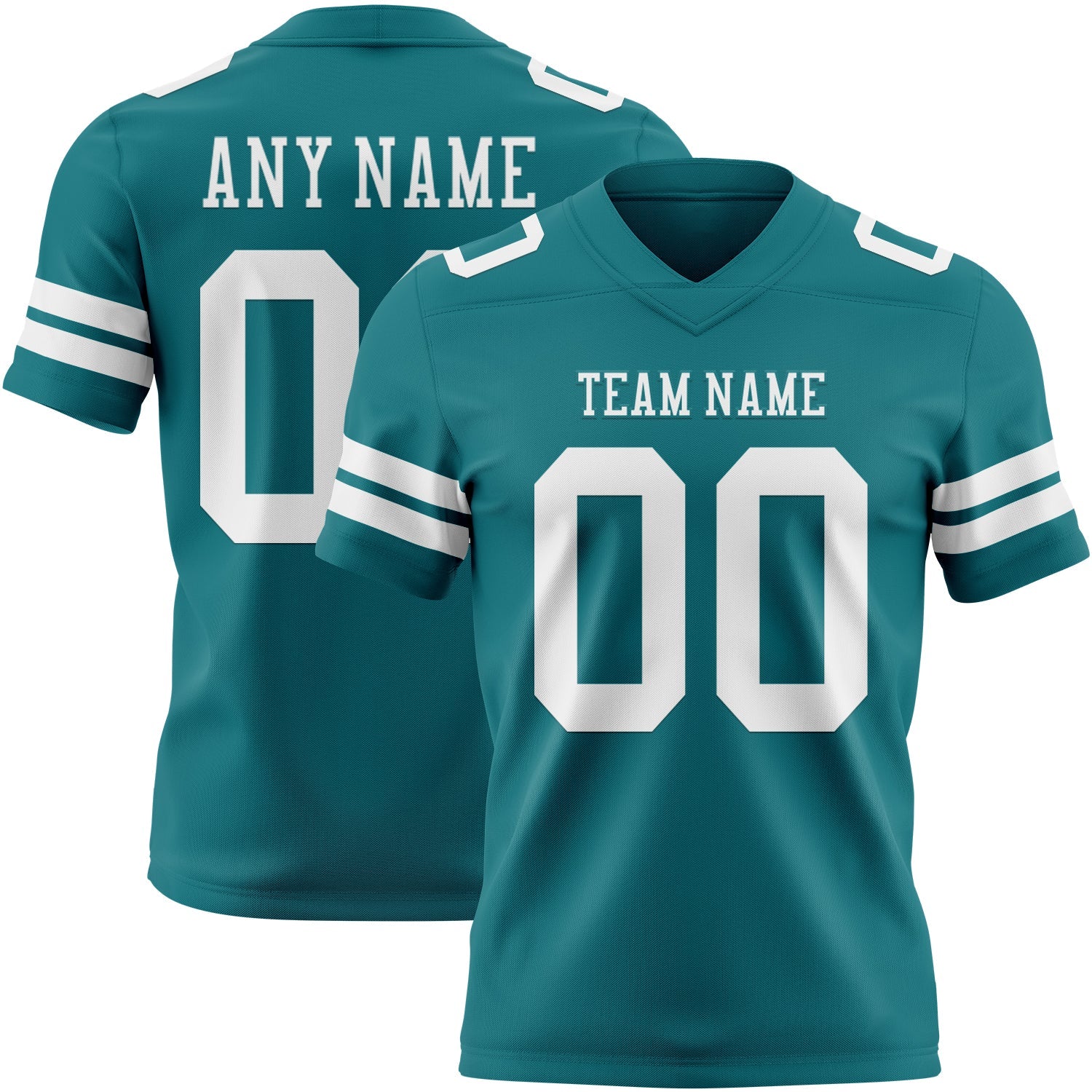 Custom Teal White Mesh Authentic Football Jersey - Sky-Custom
