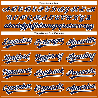 Custom Texas Orange Navy-White Authentic Baseball Jersey - Sky-Custom