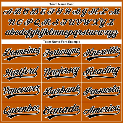 Custom Texas Orange Black-White Authentic Baseball Jersey - Sky-Custom