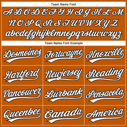 Custom Texas Orange White-Black Authentic Baseball Jersey - Sky-Custom