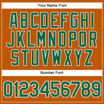 Custom Texas Orange Kelly Green-White Authentic Baseball Jersey - Sky-Custom