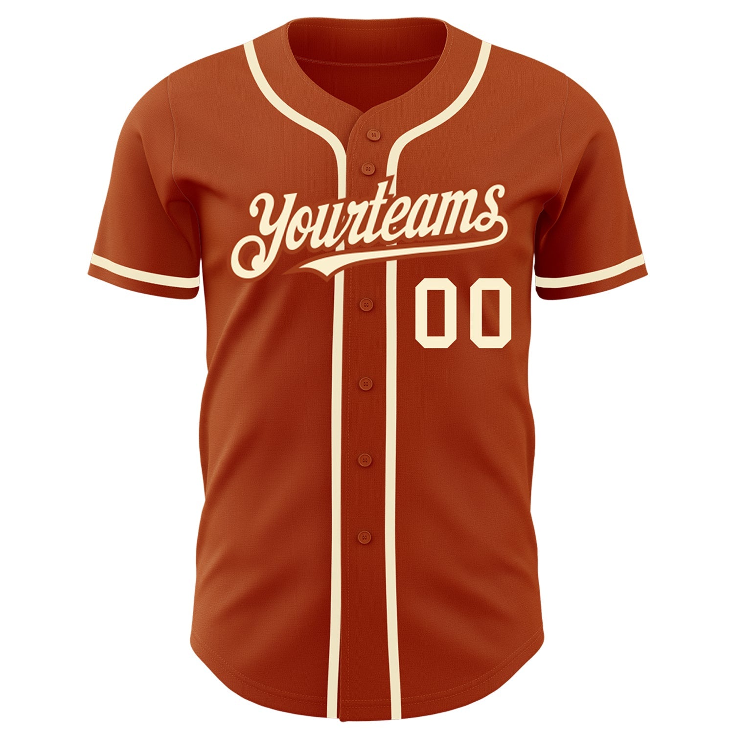 Custom Texas Orange Cream Authentic Baseball Jersey - Sky-Custom