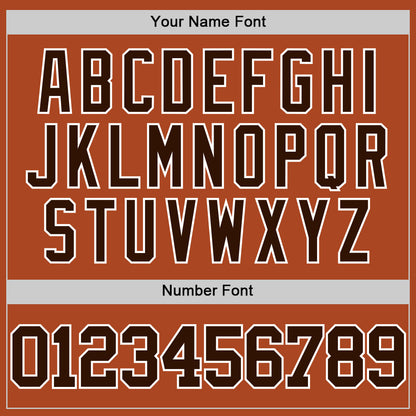 Custom Texas Orange Brown-White Authentic Basketball Jersey - Sky-Custom