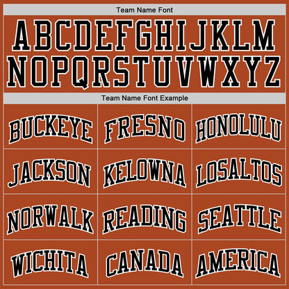 Custom Texas Orange Black-White Authentic Basketball Jersey - Sky-Custom